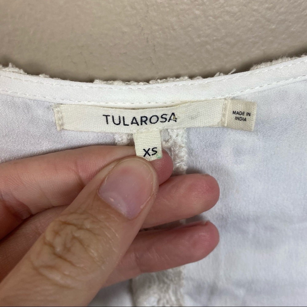 Tularosa White bauble mini lace dress Summer - Picture 3 of 4